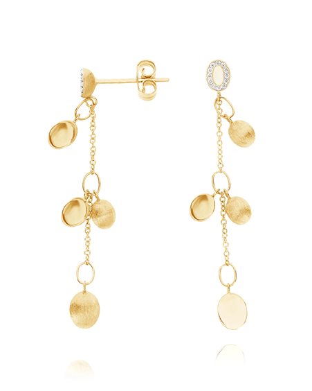 Earrings Nanis Woman Sway in Yellow Gold Diamante 0.05 Ct OS15-615 - OS15-615